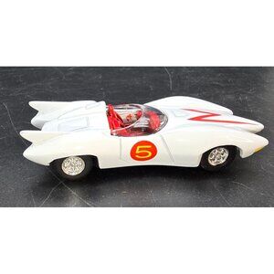 Speed Racer Mach 5 White Diecast Car Toy Vintage Pull back Go Collectible CM2260